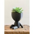 thumbnail image 1 of Little People Planter  Relaxed/Chill Planter Gift Idea, People Relaxed/Chill Planter, Bar Decor, Table Decor, Plant Gift Idea, Cute Succulent Planter Twinkling Black, 1 of 9