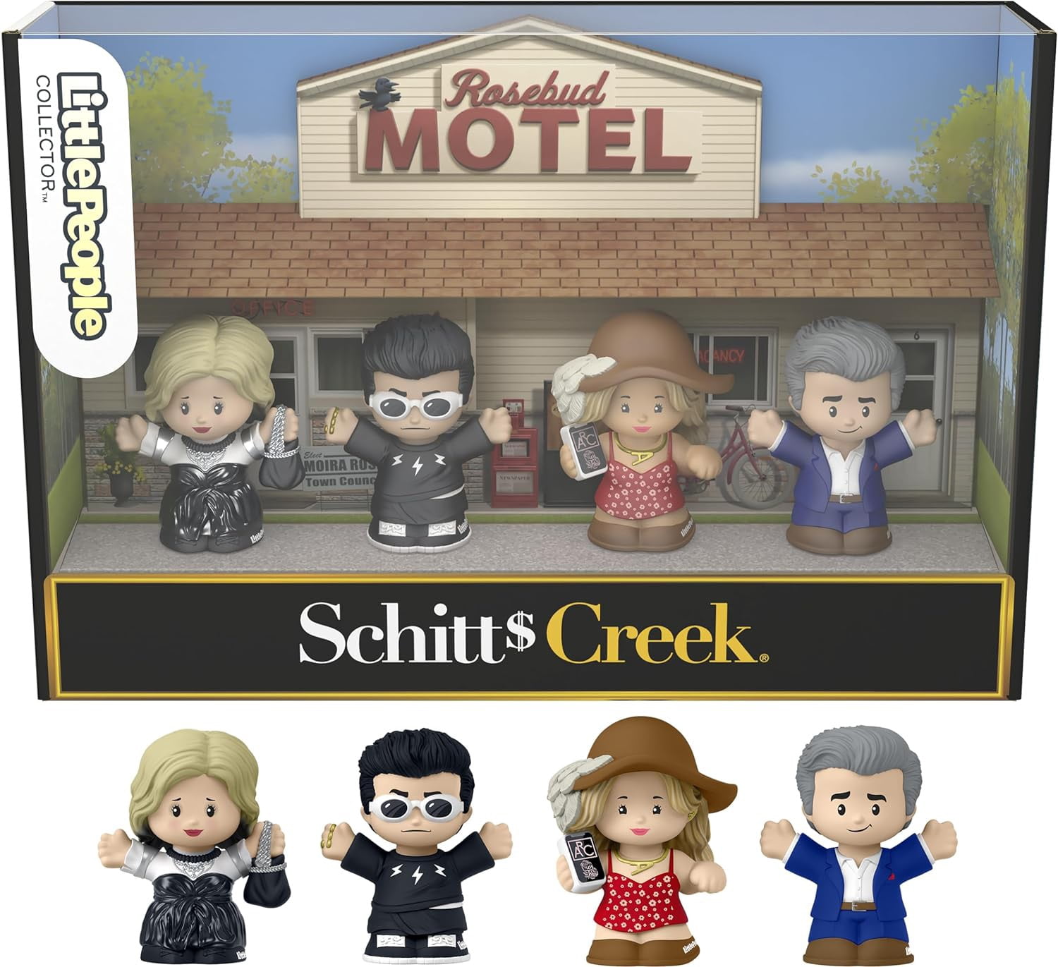 Little People Schitt's Creek Collector Figure 4-Pack (Johnny, Moira, David and Alexis)