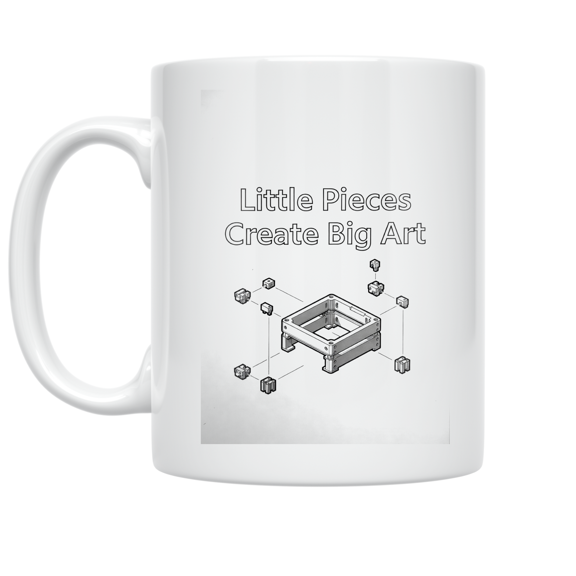 Little Pieces Create Big Art - Model Building Enthusiast - 11 oz Ceramic Coffee Mug