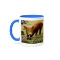 thumbnail image 1 of 3dRose, Little Pig, 11oz Two-Tone Blue Mug, 1 of 7
