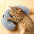 thumbnail image 1 of Little Pillow For Cats, Ultra Soft Pet Calming Toy Half Donut Cuddler Cat Cute Cozy Pillow Machine Washable, 1 of 6