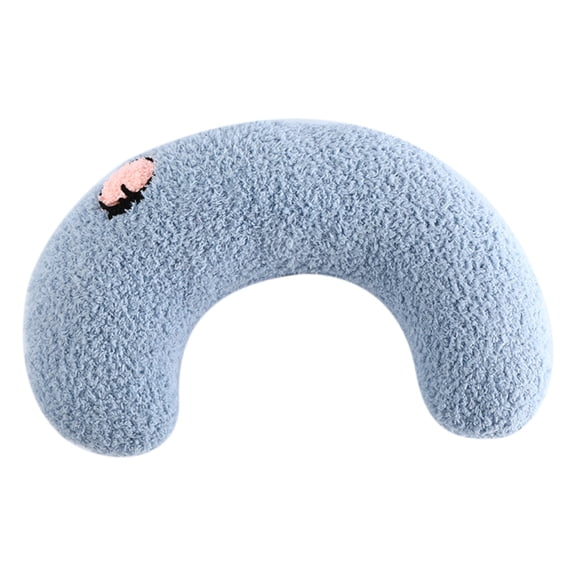 Little Pillow for Cats, Ultra Soft Fluffy Pet Calming Toy Half Donut Cuddler for Pet Cervical Protection Sleeping Improve