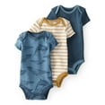 thumbnail image 1 of Little Planet by Carter's Baby Boy Organic Short Sleeve Bodysuits, 3pk, Newborn-24 Months, 1 of 2
