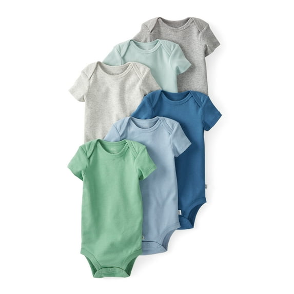 Little Planet by Carter's Baby Boy Organic Short Sleeve Bodysuits, 6pk, Newborn-24 Months