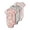 thumbnail image 1 of Little Planet by Carter's Baby Girl Organic Short Sleeve Bodysuits, 3-Pack (Newborn-24 Month), 1 of 6