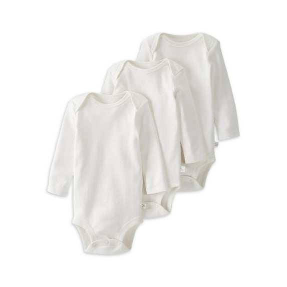 Little Planet by Carter's Baby Neutral Organic Long Sleeve Bodysuits, 3-Pack (Newborn-24 Month)