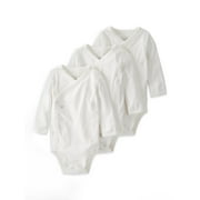 Little Planet by Carter's Baby Neutral Organic Long Sleeve Wrap Bodysuits, 3-Pack (Newborn-9 Month)