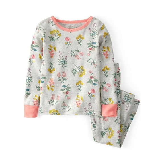 Little Planet by Carter's Baby & Toddler Girls Snug Fit Organic Long Sleeve Pajamas, 2pc, 9-12 Months