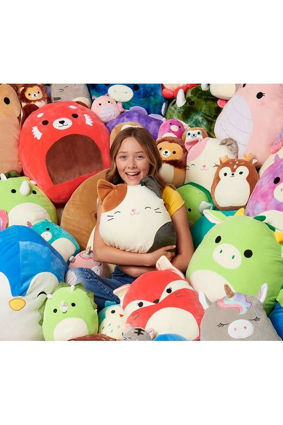 Little Plush 3.5 inch Squishmallows Child's Clip on Plush - Teal Cat w/ Rainbow Belly (Walmart)