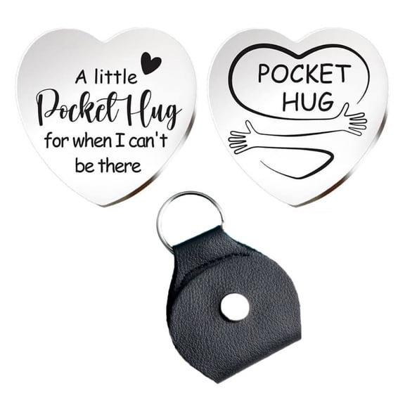 Little Pocket Hug from Mom Keychain for Friends Family Lover Relationship Keyring Heart Pendant Keychain for Women Girl