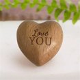 thumbnail image 1 of Little Pocket Hugss Wooden Heart Tokens, Compact Wooden Heart Tokens With Engraved "Love You" And Miss You Note Design, Ideal As Isolation Gift For Someone You Love Or Decorative, 1 of 4