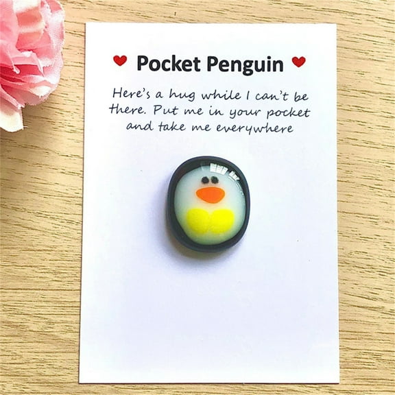 A Little Pocket Penguin Hug Gifts Mini Animal Pocket Hug Penguin, Special Little Penguin Pocket Penguin Hug Keepsake Ornament Cute Animal Gifts for Kids Women Men Girl Her Boys