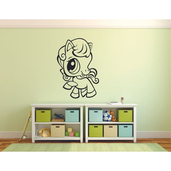 My Little Pony Cute Character Horse Cartoon Wall Sticker Art Decal for Girls Boys Children Room Bedroom Nursery Kindergarten House Fun Home Decor Stickers Wall Art Vinyl Decoration Size (30x27 inch)