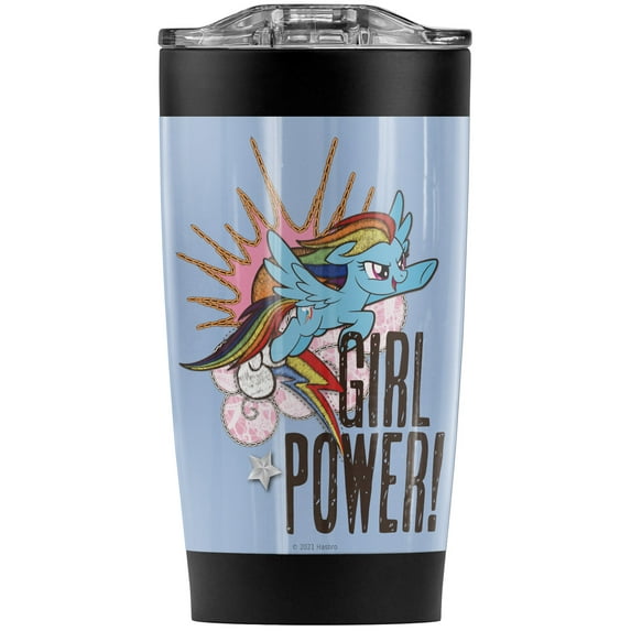 My Little Pony Tv/Girl Power Stainless Steel Tumbler 20 oz Coffee Travel Mug/Cup, Vacuum Insulated & Double Wall with Leakproof Sliding Lid | Great for Hot Drinks and Cold Beverages