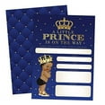 thumbnail image 1 of Little Prince Baby Shower Invitation, African American Boy Baby, 20 Invitations with envelopes, 1 of 3