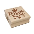 thumbnail image 1 of Little Prince Cursive with Crown and Stars Square Rubber Stamp Stamping Scrapbooking Crafting - Small 1.25in, 1 of 7