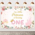 thumbnail image 1 of Little Princess 1st Birthday Decor for Girls with Happy Birthday Turning One Backdrop for 1st Baby Girl Birthday Decoration Supplies, 1 of 6