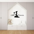 thumbnail image 1 of Little Princess Cartoon Movie Frog Prince Cartoon Princess Tiana Silhouette Cartoon Movie Vinyl Wall Art Wall Decal Wall Sticker Home Decoration Design Kids Girls Room Wall Décor Size (20x20 inch), 1 of 3