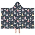 thumbnail image 1 of Little Princess Castle Pattern Hooded Bath Towel，50"x30" for Ages 3 To 12 Kids, Quick Dry Lightweight Soft Microfiber Hood Beach Towel Cover Up for Kids, 1 of 1