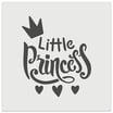 Princess Cursive with Crown and Hearts DIY Cookie Wall Craft Stencil ...