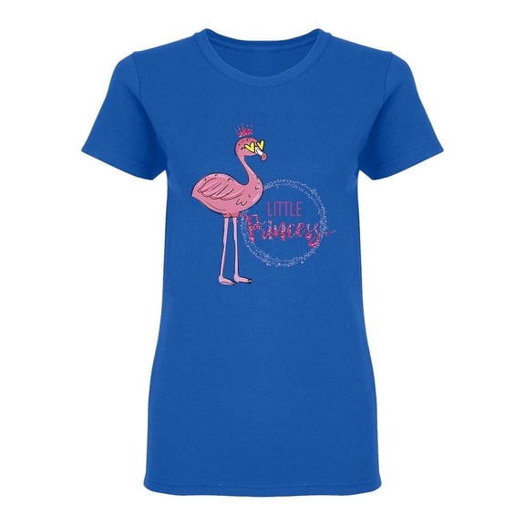 Little Princess Flamingo Design Shaped T-Shirt Women -Image by Shutterstock, Female Small