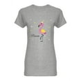 thumbnail image 1 of Little Princess Pink Flamingo Shaped T-Shirt Women -Image by Shutterstock, Female XX-Large, 1 of 2