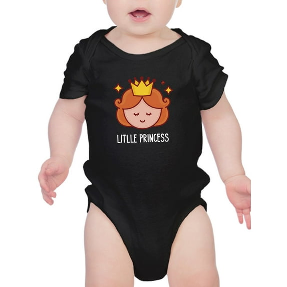 Little Princess Slogan Design | . Bodysuit Baby's | Size Black,6M