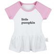 thumbnail image 1 of Little Pumpkin Funny Dresses For Baby, Newborn Babies Skirts, Infant Princess Dress, 0-24M Kids Graphic Clothes (Pink Raglan Dresses, 6-12 Months), 1 of 4