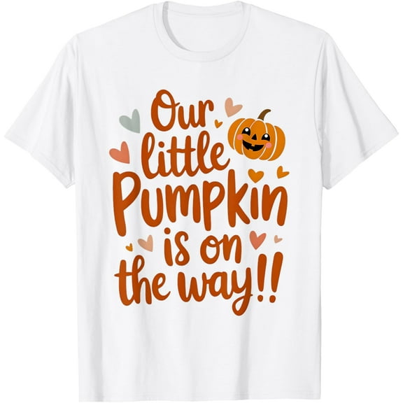 Little Pumpkin On The Way Thanksgiving Baby Announcement T-Shirt