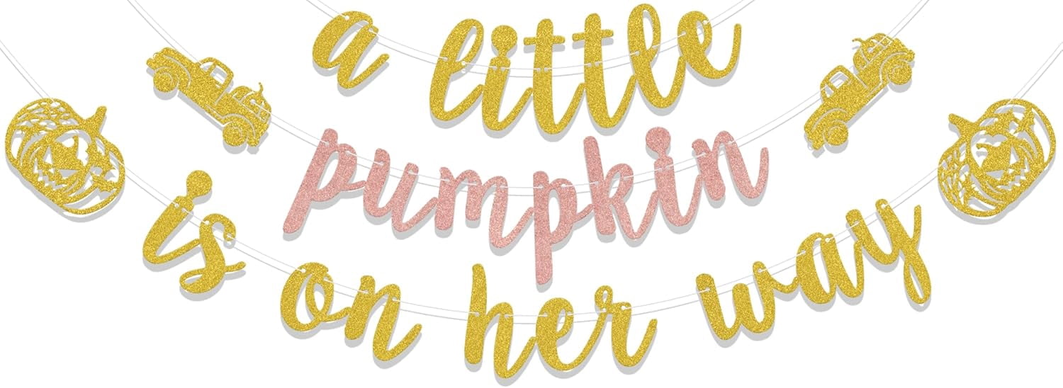 50 Pcs Pumpkin Baby Shower Napkins - 'A Little Pumpkin Is On The Way' Fall Theme, 6.5x6.5 Inches
