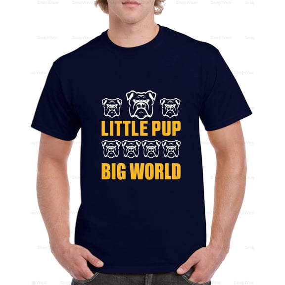 Little Pup Big World Funny Dog Pet Owner Puppy Adventure Explore T-Shirt Unisex, up to 5XL