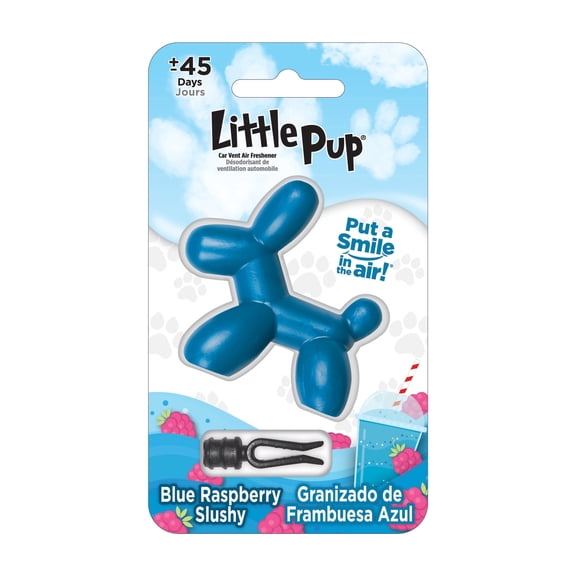 Little Pup 96613 Blue Raspberry Slushy Scent Car Air Freshener A/C Vent Clip Uses Alcohol-Free Fragrance Oil is Non Hazardous and Non Toxic, Pack of 1