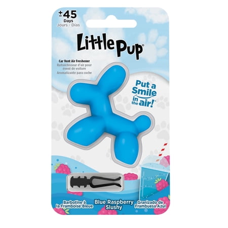 Little Pup 96613 Blue Raspberry Slushy Scent Car Air Freshener A/C Vent Clip Uses Alcohol-Free Fragrance Oil is Non Hazardous and Non Toxic, Pack of 1