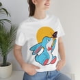 thumbnail image 1 of Little Rabbit Butterfly Sun Playful Happy Nice Unisex Jersey T- Shirts, 1 of 10