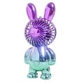 thumbnail image 1 of Little Rabbit Gradient Color Electroplating Handheld Lighting Charging Fan, 1 of 10