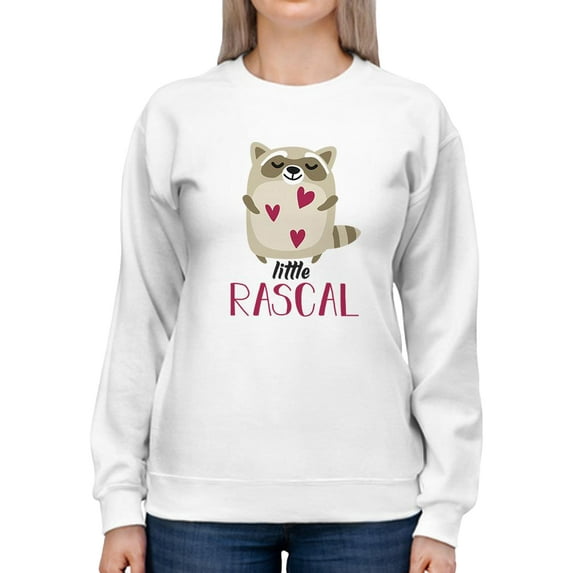Little Raccoon Pascal Sweatshirt Women -Smartprints Designs, Female Large