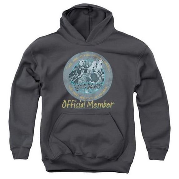 Little Rascals-He Man Woman Haters - Youth Pull-Over Hoodie - Charcoal- Extra Large