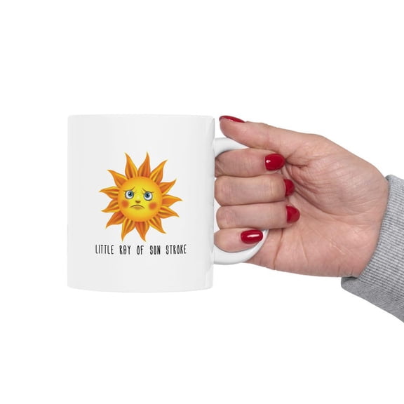Little Ray of Sun Stroke Colorful Areramic Mug, Inspirational Gift for F11RIENDS, Motivational Mug, Unique Present for Her, Cheer Up