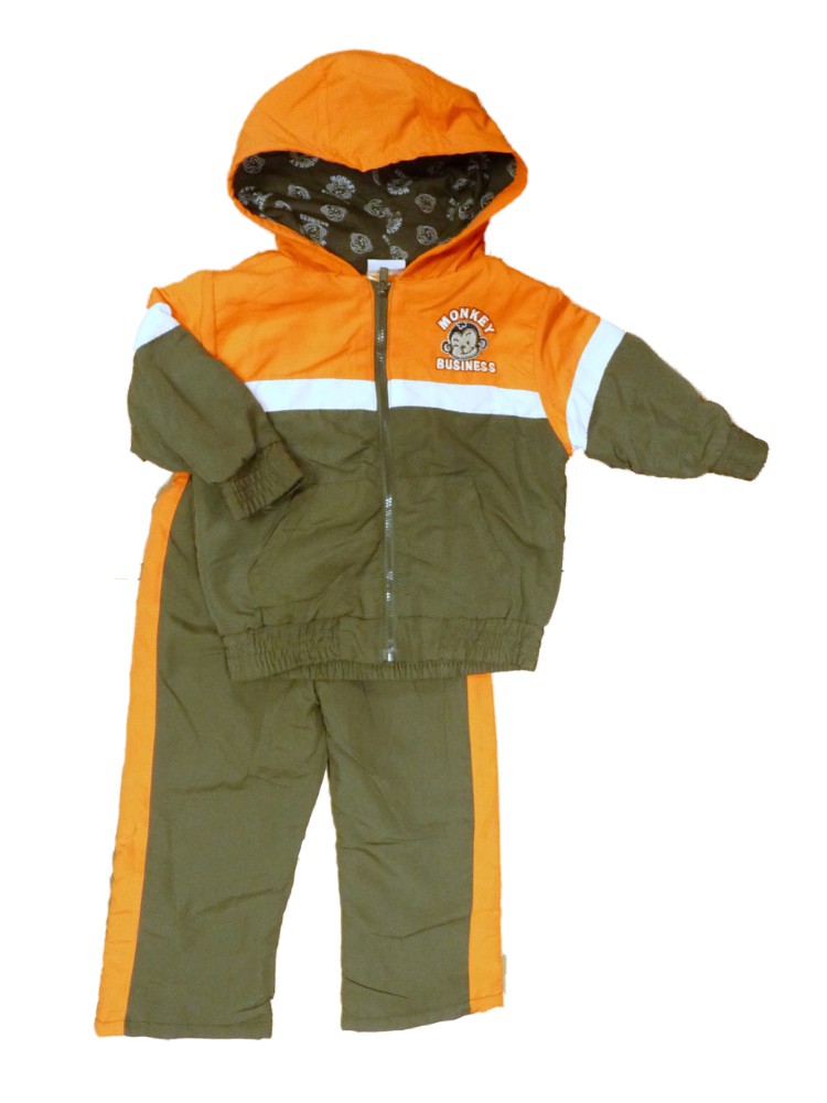 Little Rebels Infant Toddler Boys Khaki Monkey Jacket Pants Track Suit