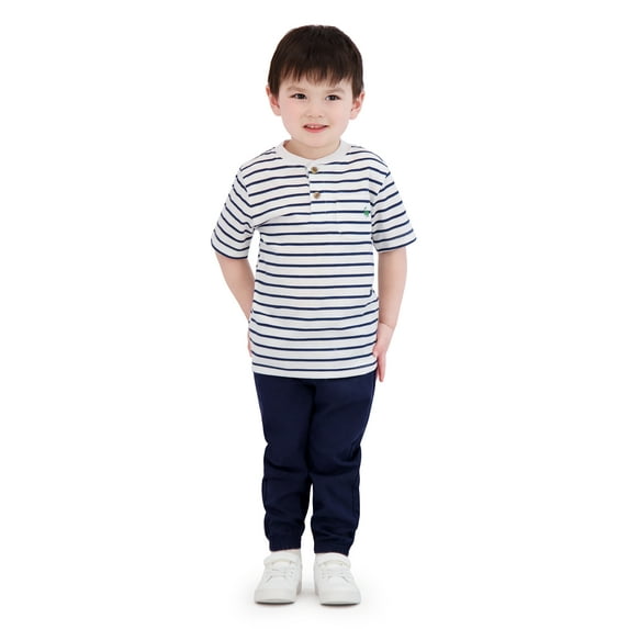 Little Rebels Toddler Boy 2pc Stripe Shirt and Pant Set, Size 2T-4T