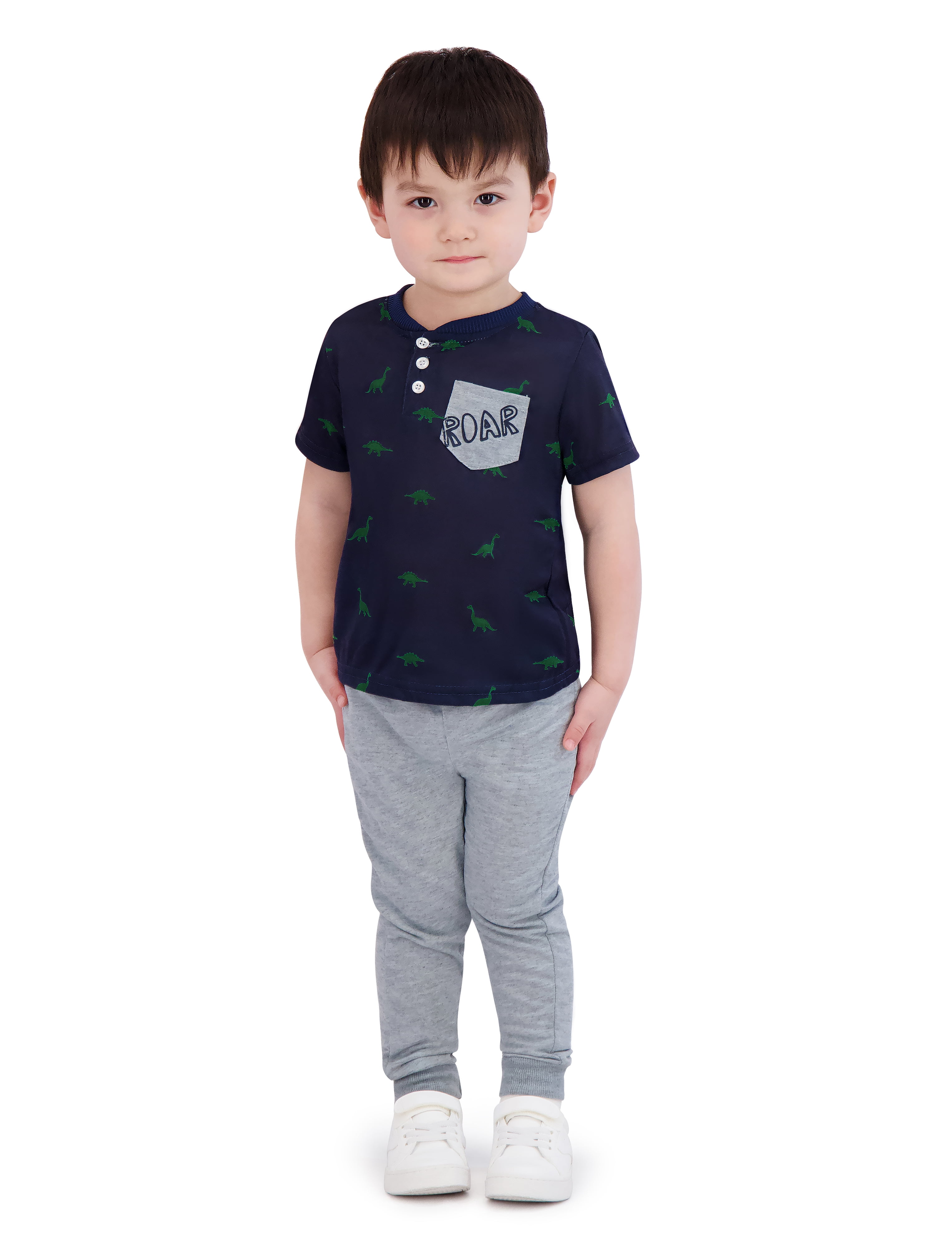 Little Rebels Toddler Boy 3 Piece Jogger Set, Size 2T-4T