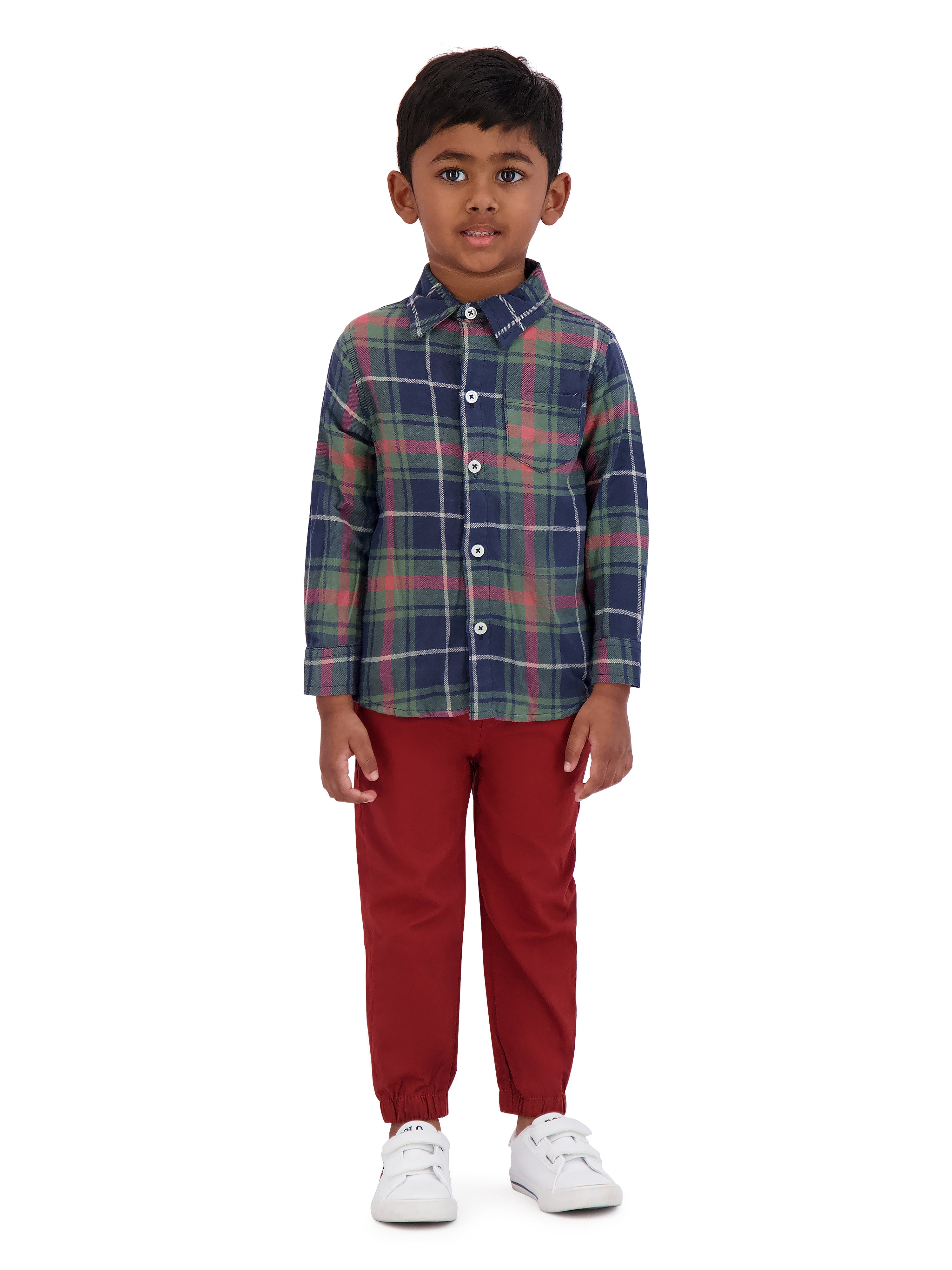 Little Rebels Toddler Boys 3 Piece Flannel Shirt Set, Sizes 2T-4T