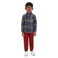 thumbnail image 1 of Little Rebels Toddler Boys 3 Piece Flannel Shirt Set, Sizes 2T-4T, 1 of 3