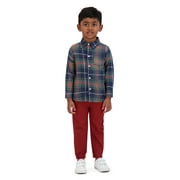 Little Rebels Toddler Boys 3 Piece Flannel Shirt Set, Sizes 2T-4T