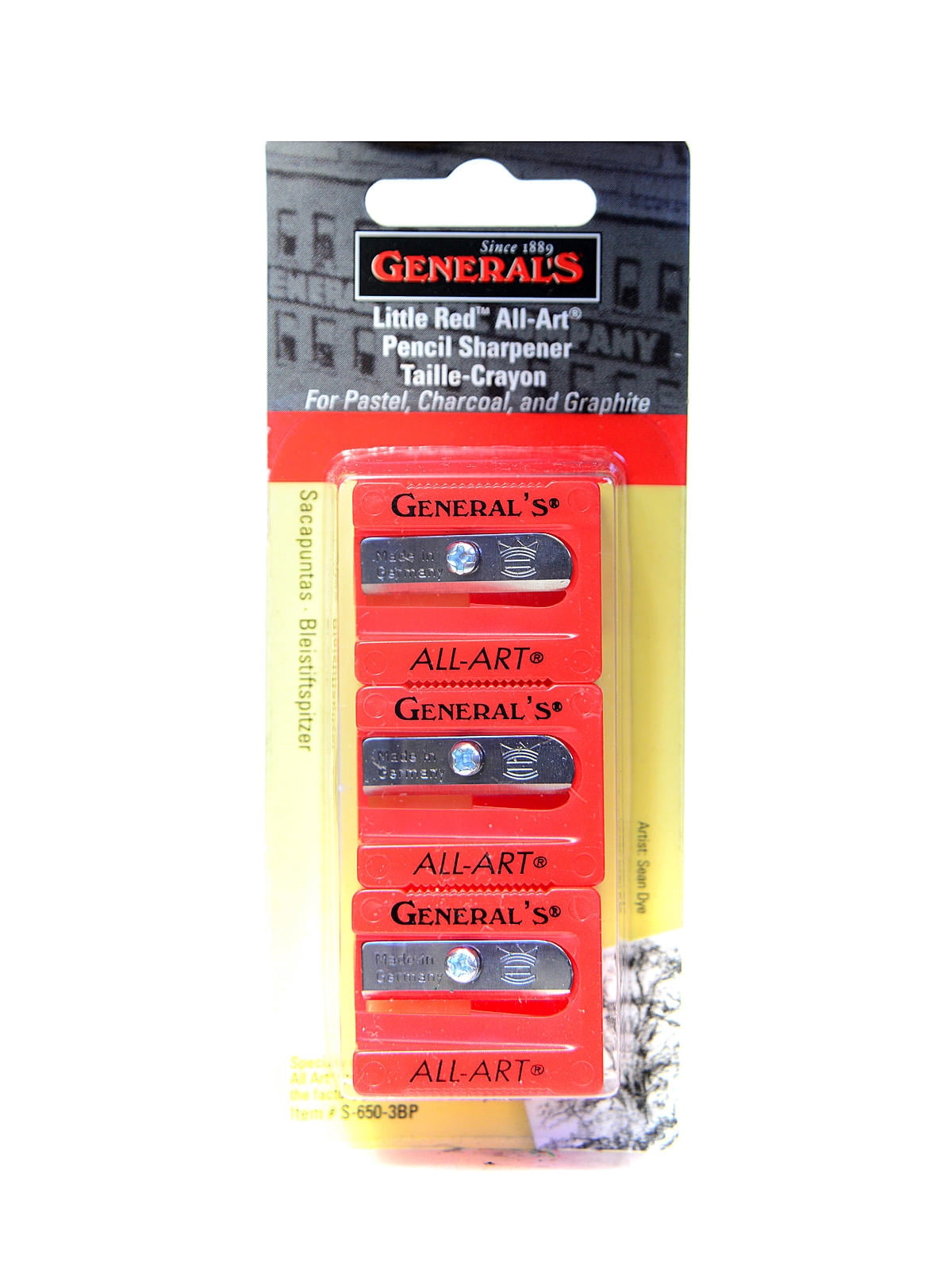 Little Red All Art Sharpener pack of 3 (pack of 12)