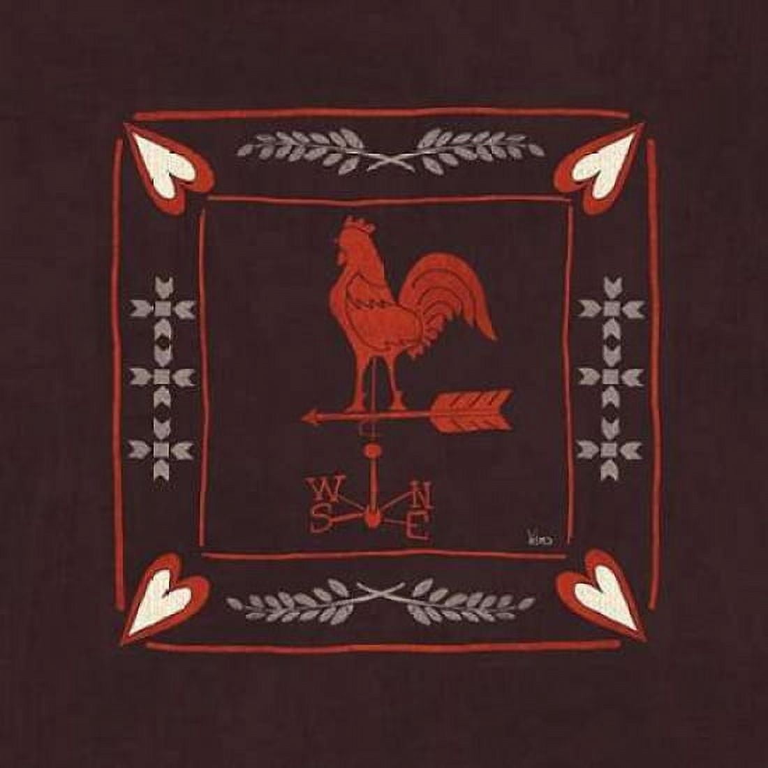 Little Red Farm Tile IV Canvas Art - Veronique Charron (24 x 24)