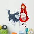 thumbnail image 1 of Little Red Riding H)ood Wall Mural Decal by Wallmonkeys Vinyl Peel and Stick Graphic (48 in H x 48 in W, 1 of 4