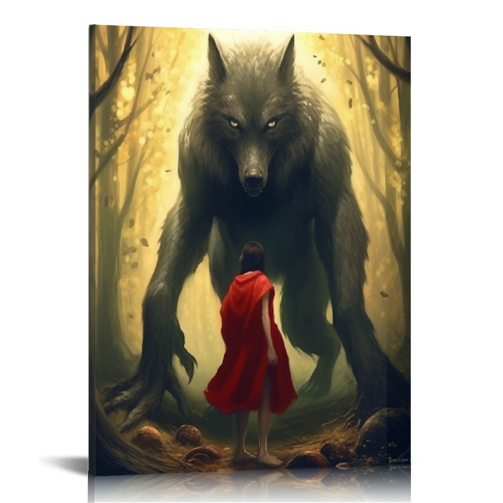 Little Red Riding Hood Canvas Art Poster and Wall Art Picture Print