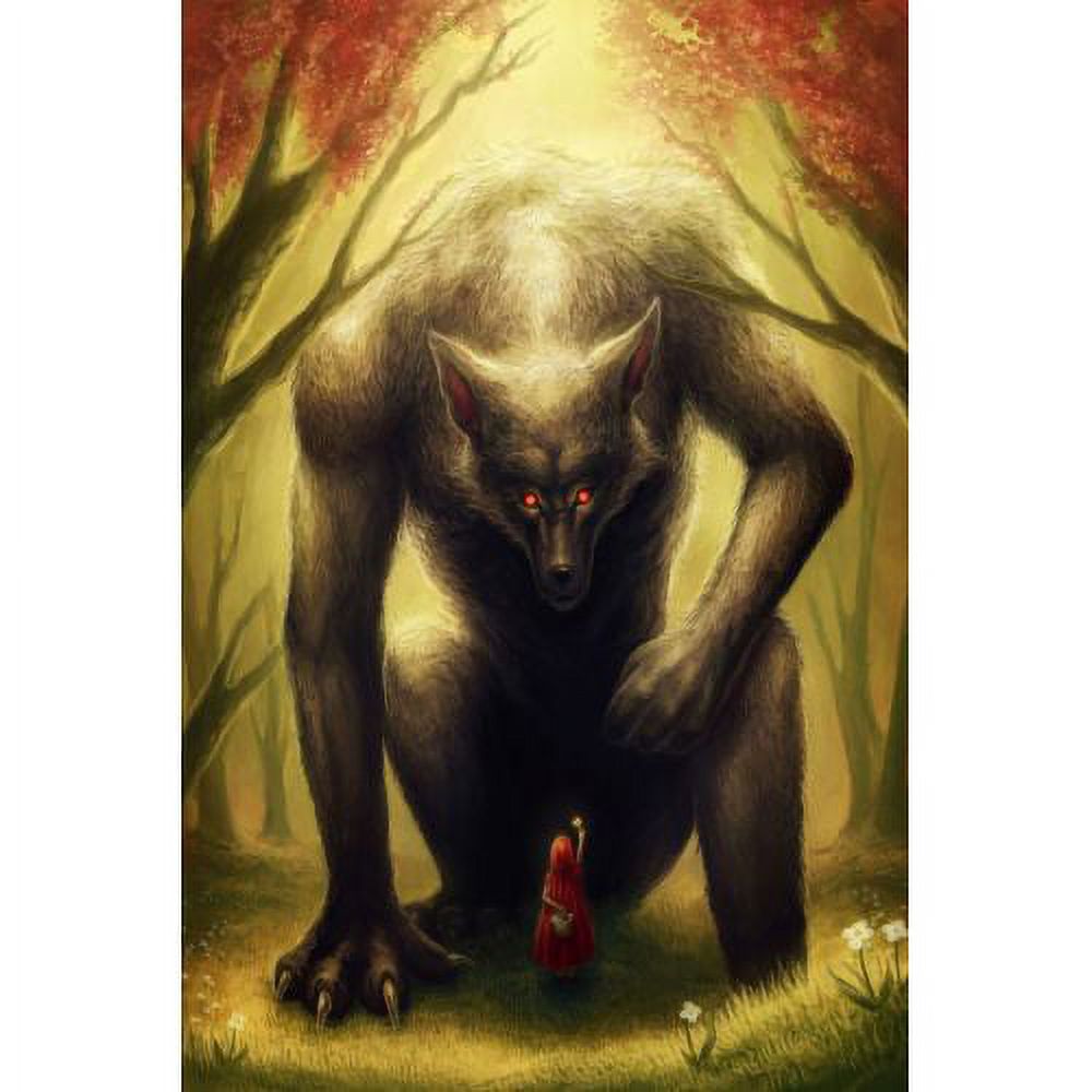 "Little Red Riding Hood" Painting Print on Wrapped Canvas
