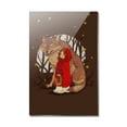 thumbnail image 1 of Little Red Riding Hood With Wolf In Woods Rectangle Acrylic Fridge Refrigerator Magnet, 1 of 4